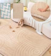Hakuna Matte CloudRise Baby Play Mat for Floor 47" x 67" Arches – Coral Velvet Memory Foam Rug fo...