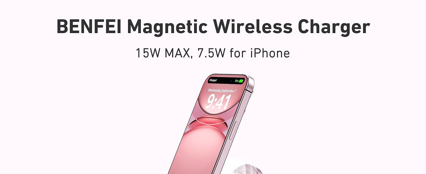BENFEI Magnetic Wireless Charger 15w