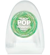 REACH POP Whitening Dental Floss, Mint, Baking Soda Infused, Teeth Whitening, Plaque Remover for ...