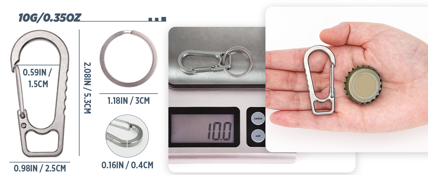 Titanium Heavy Duty Keychain Carabiner