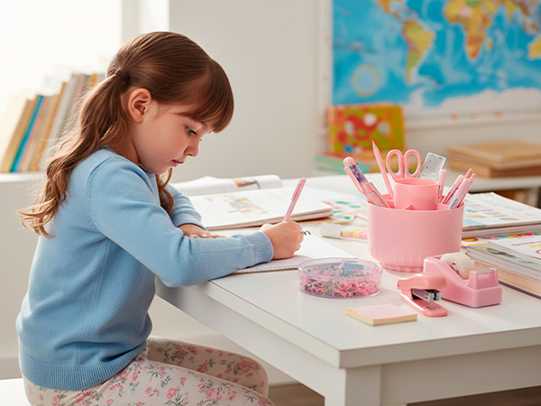 Pink Desk Accessories