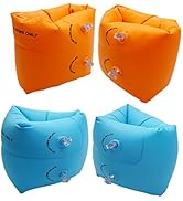 10Leccion 2 Pack Inflatable Arm Floaties for Toddlers, Blow up Water Wings for Kids, Swimming Arm...