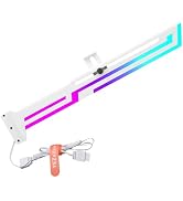 YEZriler GPU Support Bracket White RGB,Graphics Card Stand Brace Holder with Adjustable Length an...