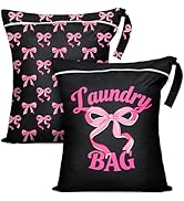 2 Pcs Large Travel Laundry Bags Waterproof Wet Dry Bag, Washable Dirty Clothes Bags for Travel,Dr...