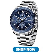 BENYAR Watch for Men Analog Quartz Chronograph Waterproof Luminous Designer Mens Wrist Watches Bu...
