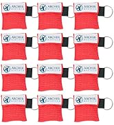 CPR Mask for Pocket or Key Chain, CPR Emergency Face Shield with One-Way Valve Breathing Barrier ...