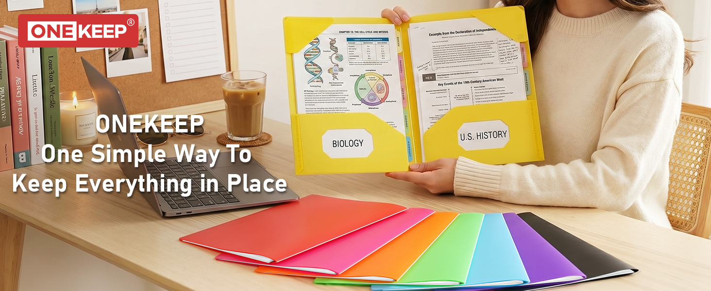plastic folders with pockets