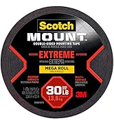 Scotch Extreme Double-Sided Mounting Tape Mega Roll 414H-Long-DC, 1 in x 400 in