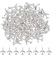 DICOSMETIC 120Pcs Alloy Airplane Charms Pendants Antique Silver Metal Airplane Charms Aircraft Pl...