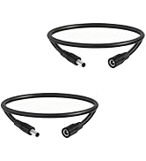 5.5mm x 2.1mm 1.6FT DC Power Extension Cable Male to Female 12V/24V 14AWG DC Connection Cable for...
