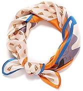 RIIQIICHY 100% Pure Mulberry Silk Scarf Head Scarf for Women Square Hair Wrapping Satin Scarves N...
