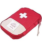 DPWOUM Red Portable Mini First Aid Kit,Outdoor Camping Family Survival First Aid Kit Cross Patter...