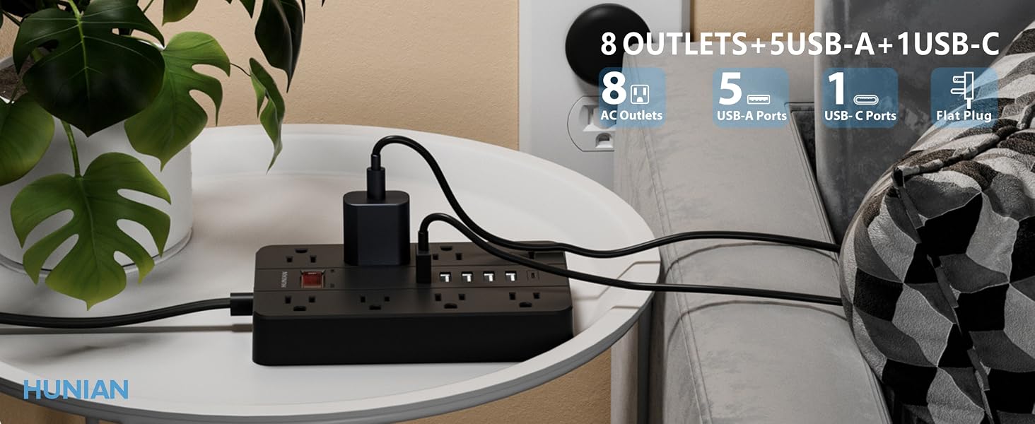 Power Strip with USB Ports
