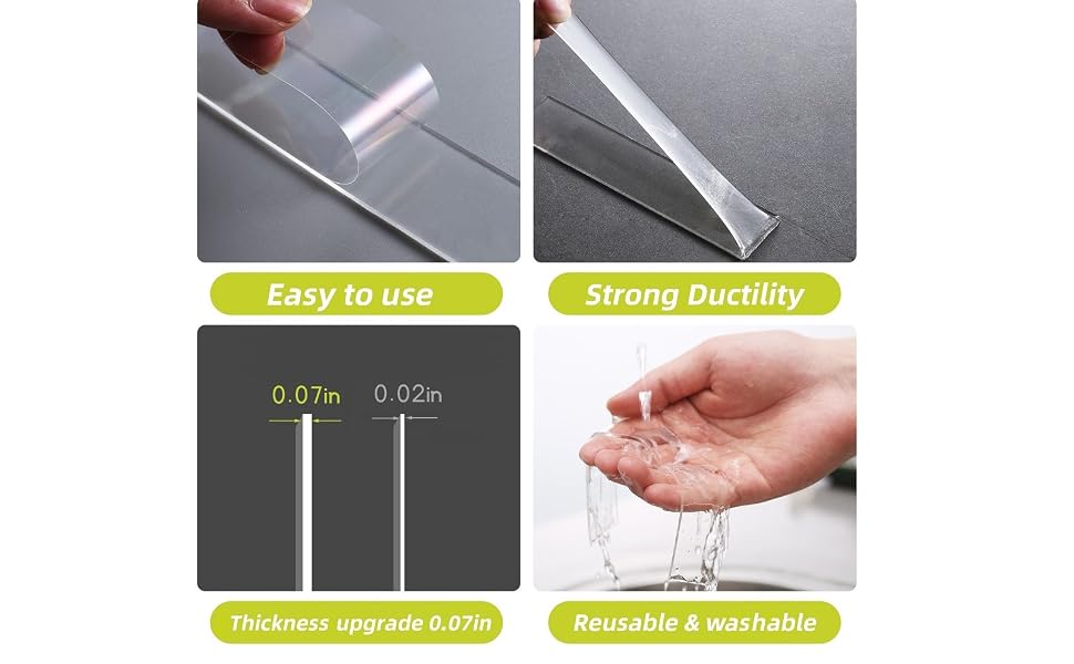 T008 Double Sided Tape - Ductility, Thickness, Reusable, washable, easy to use