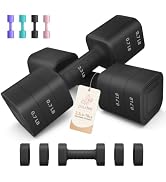 Adjustable Dumbbell Set of 2, 2.2-20LB Adjustable Weight Set, 3 in 1 Free Weights Dumbbells Set f...