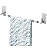 Songtec Bathroom Towel Bar 16-inch, No Drill Stick On Towel Rack, Easy Install with Self-Adhesive...