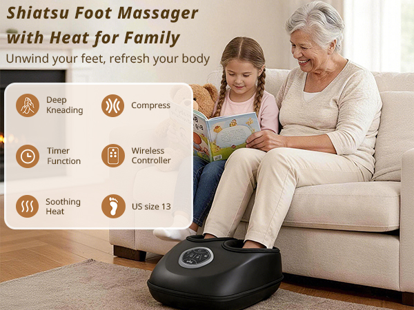 shiatsu foot massager with heat