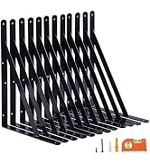 NEODROP 12-Pack 14 Inch Heavy Duty Shelf Brackets, Thicken Wall Bracket for Floating Storage Shel...