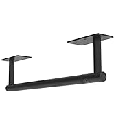 WZRUA Matte Black Paper Towel Holder Under Cabinet, Self Adhesive Paper Towel Holder or Wall Moun...