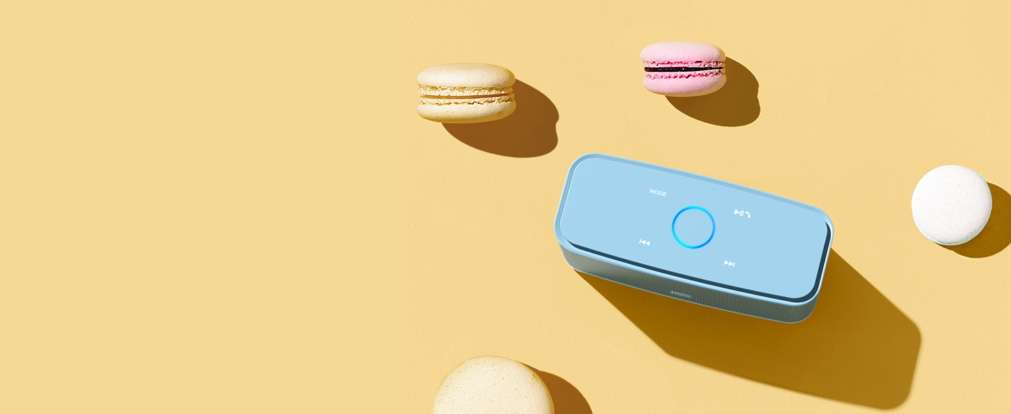 Blue Bluetooth speaker