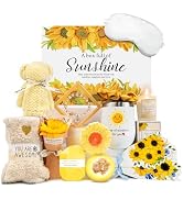Gift Baskets for Women, Sending Sunshine Sunflower Care Package for Women, Thank You, Get Well, S...