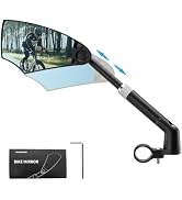 ROCKBROS Bike Mirror, HD Anti-glare Foldable Rear View Mirror for Bicycle | HD Anti-glare 360° Ad...