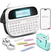 Label Maker Machine with-Tape, Rechargeable Backlit Portable Label Maker, Handheld Labeler Machin...