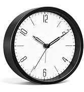 Noubnea Modern Analog Loud Alarm Clock with Unique Dial Design, 4.5" Silent Battery Operated Alar...