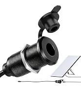 RVSPARK RV Waterproof Pass Through Wall Socket for Starlink Mini, Recessed Mount Aluminum DC 5.5 ...