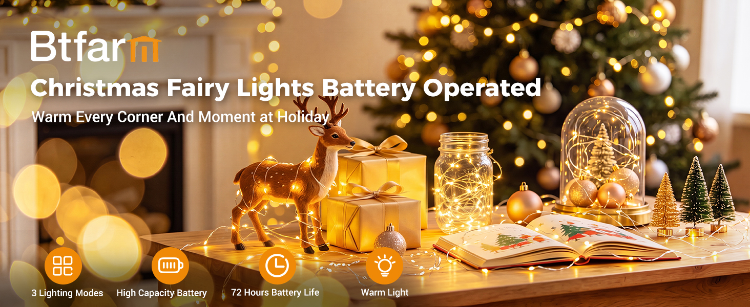 fairy lights battery with 3 modes
