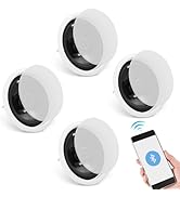 VEVOR 4 PCs 6.5'' Bluetooth Ceiling Speakers, 600W Flush Mount Ceiling & in-Wall Speaker System w...