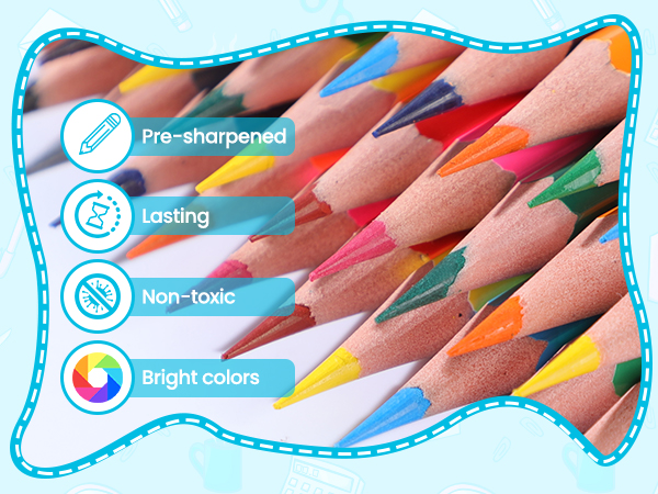 Colored Pencils Bulk, Colored Pencils for Kids 12 Colors
