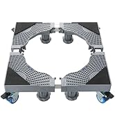 AMGSH Adjustable Mini Fridge Stand | Washing Machine Base Dolly Roller Stand 4×2 Locking Rubber S...