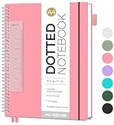 AHGXG Bullet Dotted Journal - Dot Grid Spiral Notebook 8.5" x 11", A4 Large Dotted Notebook, 100 ...
