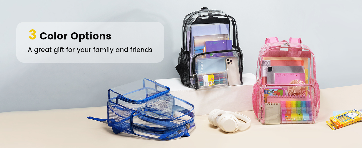 large clear backpack