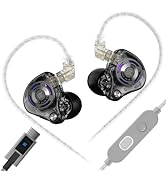 KZA COUSTICS KZ Gale in-Ear Monitor Headphones Gaming with Dual Mic, Wide Frequency Response, Sup...
