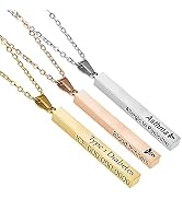MIA·MIA Medical Alert Necklace for women, Custom Stainless Steel 4 sided Laser Engraved ID emerge...