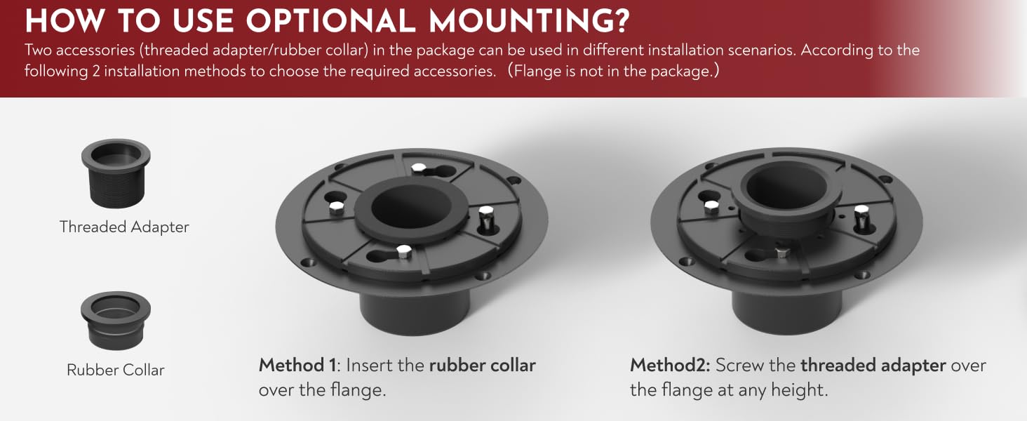 shower drain base flange kit