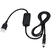 SinLoon 3.28ft USB 5V to DC 12V Converter Step Up Voltage Converter Power Cable,for Camera, Desk ...