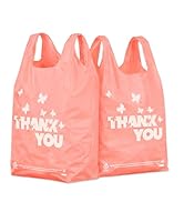 PINK Thank you bags, 200PCS T shirt bags, To Go Bags,Grocery bags, Reusable and Disposable,Perfec...