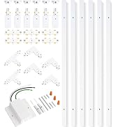 TuyuBEE 20FT H Track Lighting Rails Kit with Floating Canopy Connector, White H Type Track Rails ...