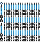 50-Pack T25 Torx Star Bits for Impact Driver, 2-Inch S2 Steel Magnetic Bits with 1/4” Hex Shank, ...