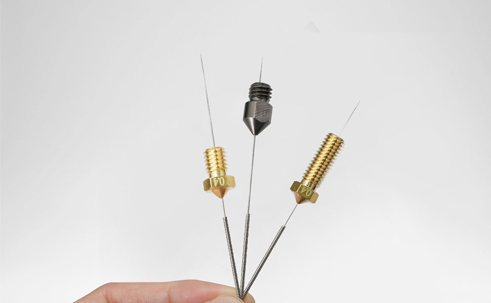 20 Pieces 3D Printer 0.4 mm Stainless Steel Nozzle Cleaning Needles
