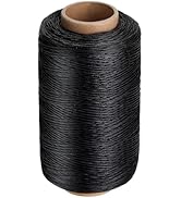 KAQRHFT 0.55 mm 437 Yards Round Waxed Thread, Waxed Thread for Leather Sewing, Leather Thread Wax...