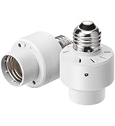 DEWENWILS Dusk to Dawn Light Bulb Sockets, E26 Light Sensor Socket with Timer, Light Socket Indoo...