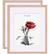 KINLINK 11x14 Picture Frames Rose Gold, Photo Frames with Plexiglass for Picture 8x10 with Mat or...
