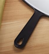 OMIRO Hand Mirror, Black Handheld Mirror with Handle, 6.6" W x 9.2" L