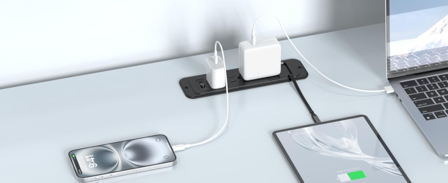 recessed power strip