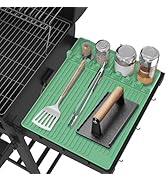 Silicone Griddle Tools Mat for Blackstone - Large Silicone Spatula Mat with Drip Pad - Griddle Ma...