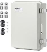 VEVOR Weather-Resistant Junction Box, Dimensions: 11.81 x 7.87 x 7.08 inches, Crafted from Durabl...